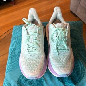 Hoka Clifton 9 Teal/Purple Sneakers